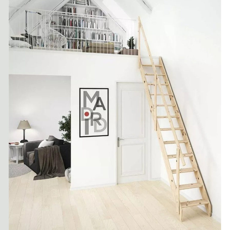 Wooden Loft Stairs | Space-Saving Loft Staircase Kit