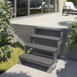 Galvanized Steel Outdoor Staircase With TRIMAX Composite Treads