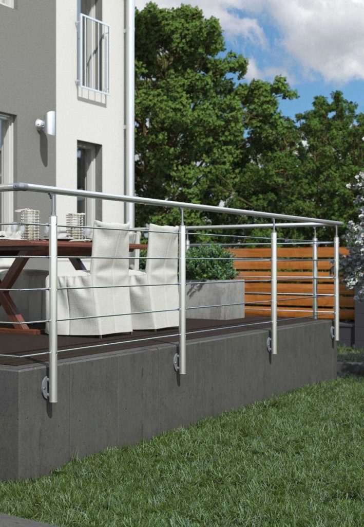 Pure Black Balustrade Kit 1.5m Floor Mounted